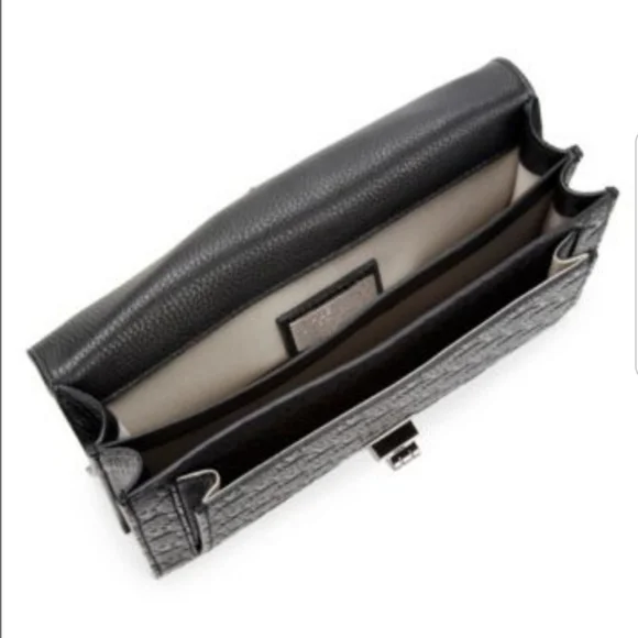 🎀VALENTINO by MARIO VALENTINO Adrienne Logo Leather crossbody bag. Color:Black⚘ - Picture 4 of 16